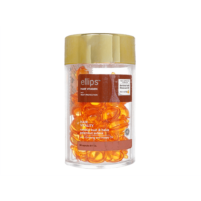 [エリプス] ヘアビタミンカプセル・オレンジ 1本 / [Ellips] Hair Vitamin・Hair Vitality With Ginseng & Honey Oil (Orange) 1 bottle
