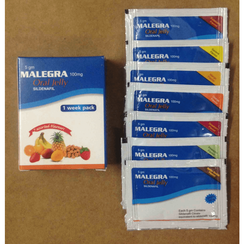 マレグラオーラルジェリー 100mg 1週間パック 2箱 / Malegra Oral Jelly 100mg One Week Pack 2 boxes