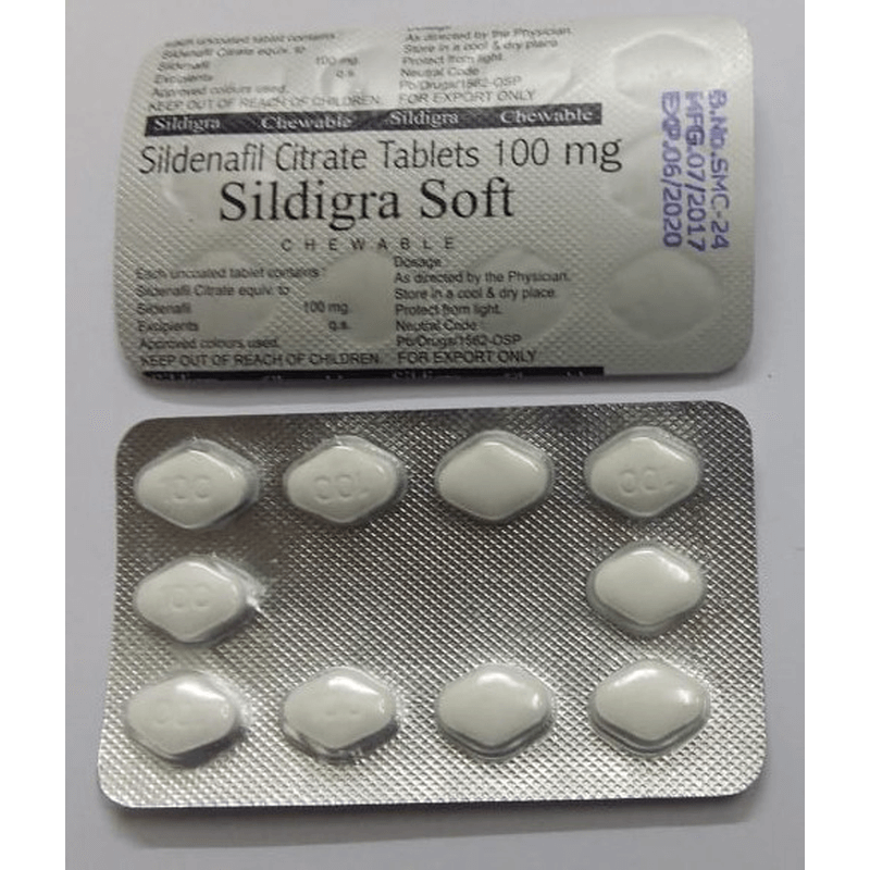 シルディグラソフト 100mg 20錠 / Sildigra Soft 100mg 20 tablets